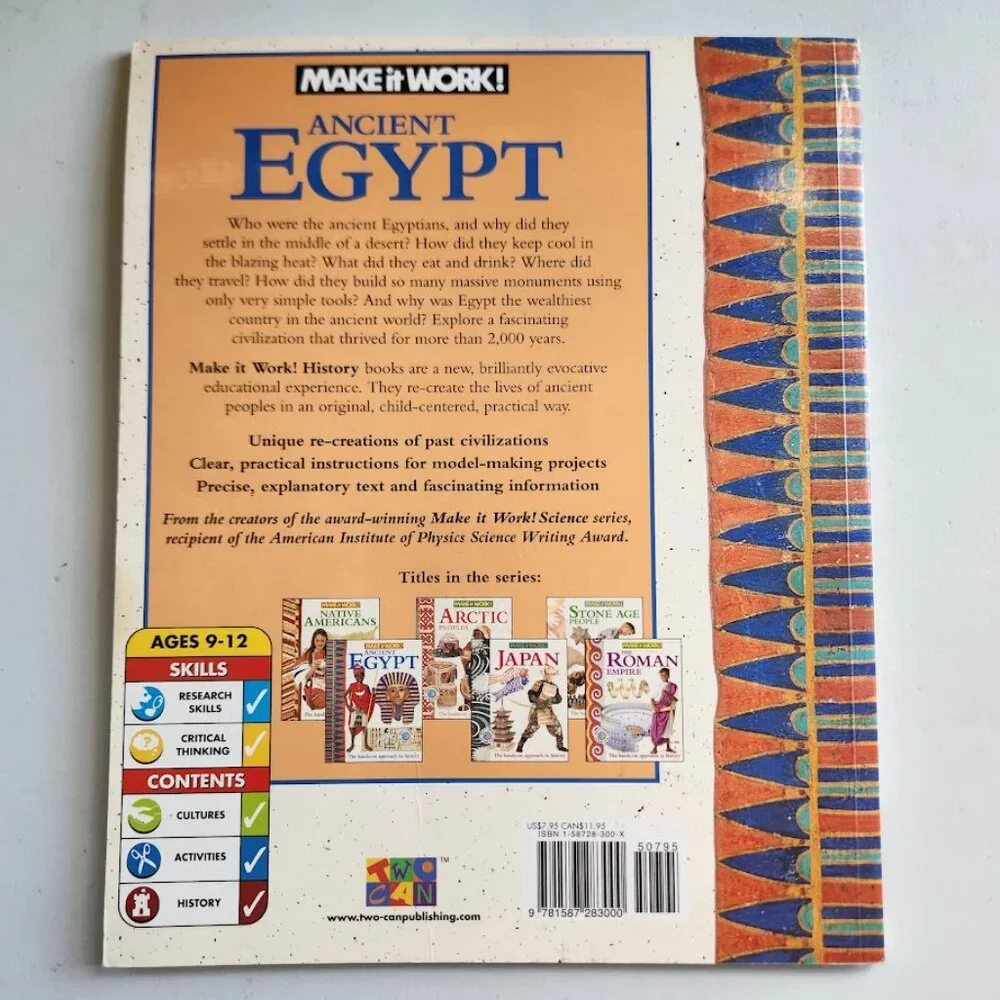 Ancient Egypt Make it Work Book Paperback Book Textbook School Supplies Classroo